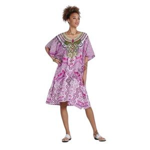 Especially Yours Kaftan Size S-4X Green and Purple NWT